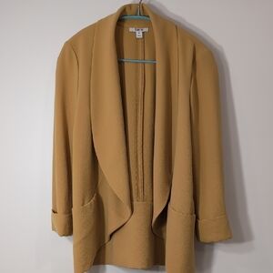 Bar III | Mustard Open-Front Flowy Blazer Size XS